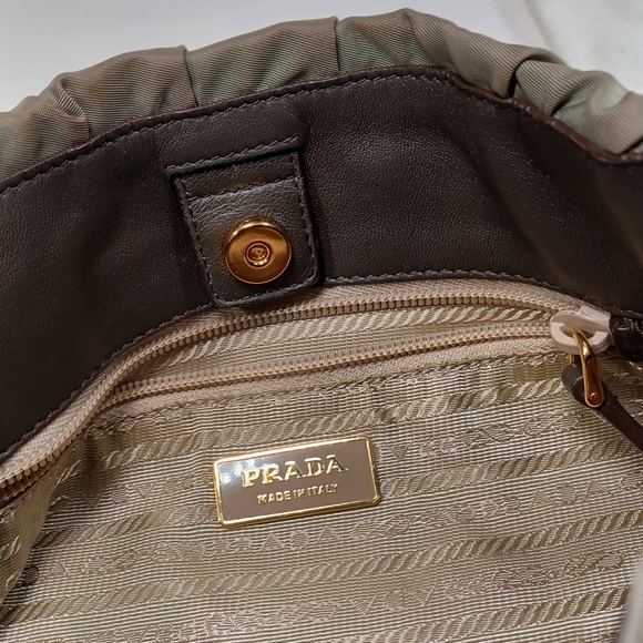 Prada Gray/KHAKI Nylon Full set bag - Picture 7 of 16